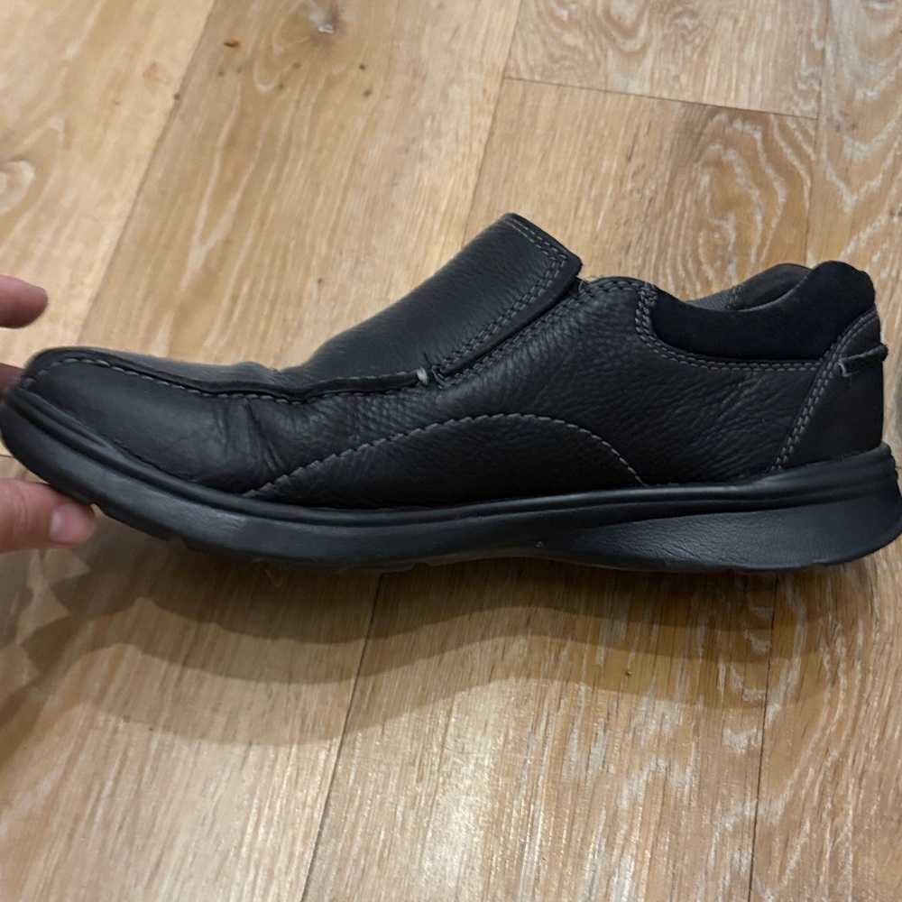 Clarks Black Leather Loafers